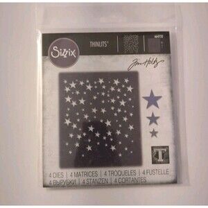 NEW Tim Holtz Falling Stars Sizzix Thinlits Metal Die Set  664732 NIP